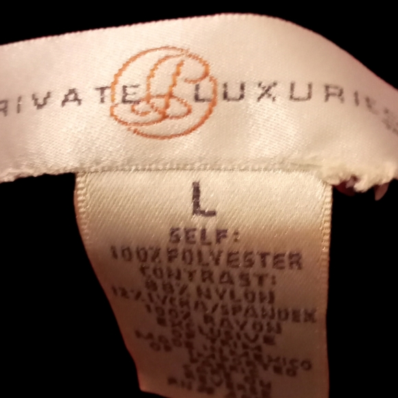 Vintage Night Gown Red  with lace floral and pearls!Private Luxuries size Large - Picture 4 of 4